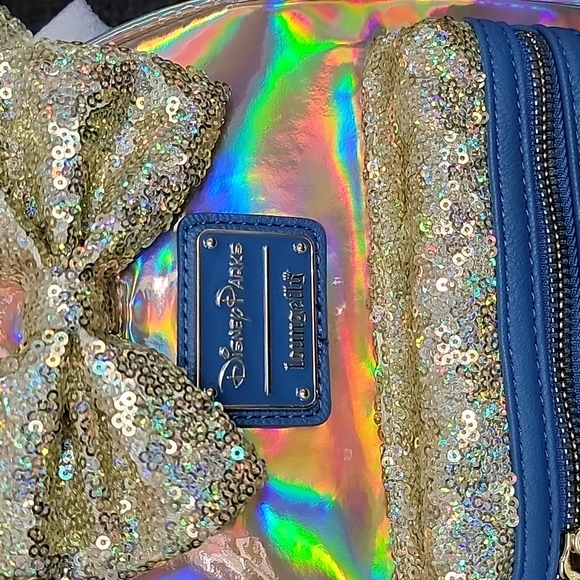 Loungefly x Disney Parks Minnie Mouse EARidescent Mini Backpack - Picture 2 of 9